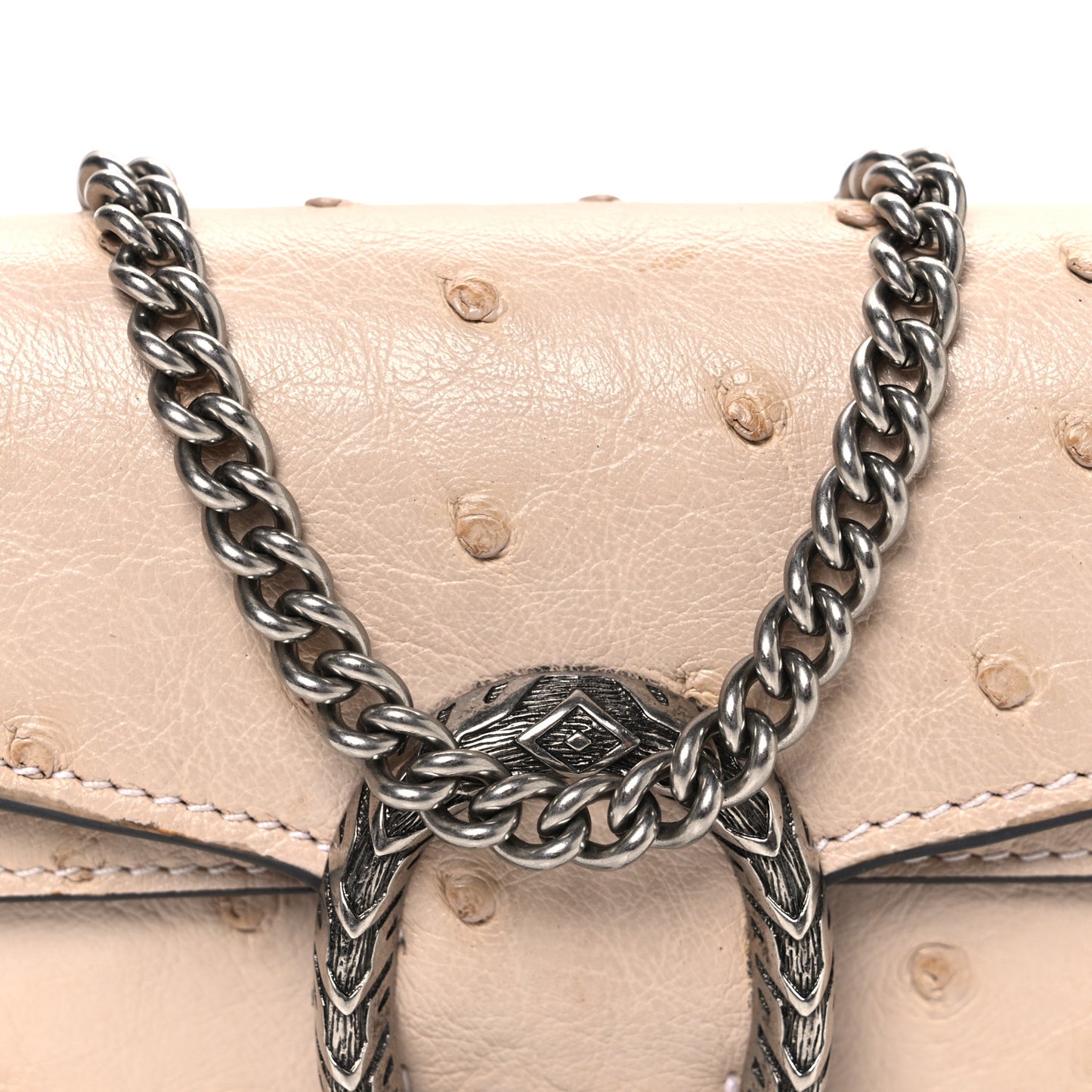 Ostrich Super Mini Dionysus Shoulder Bag Pink