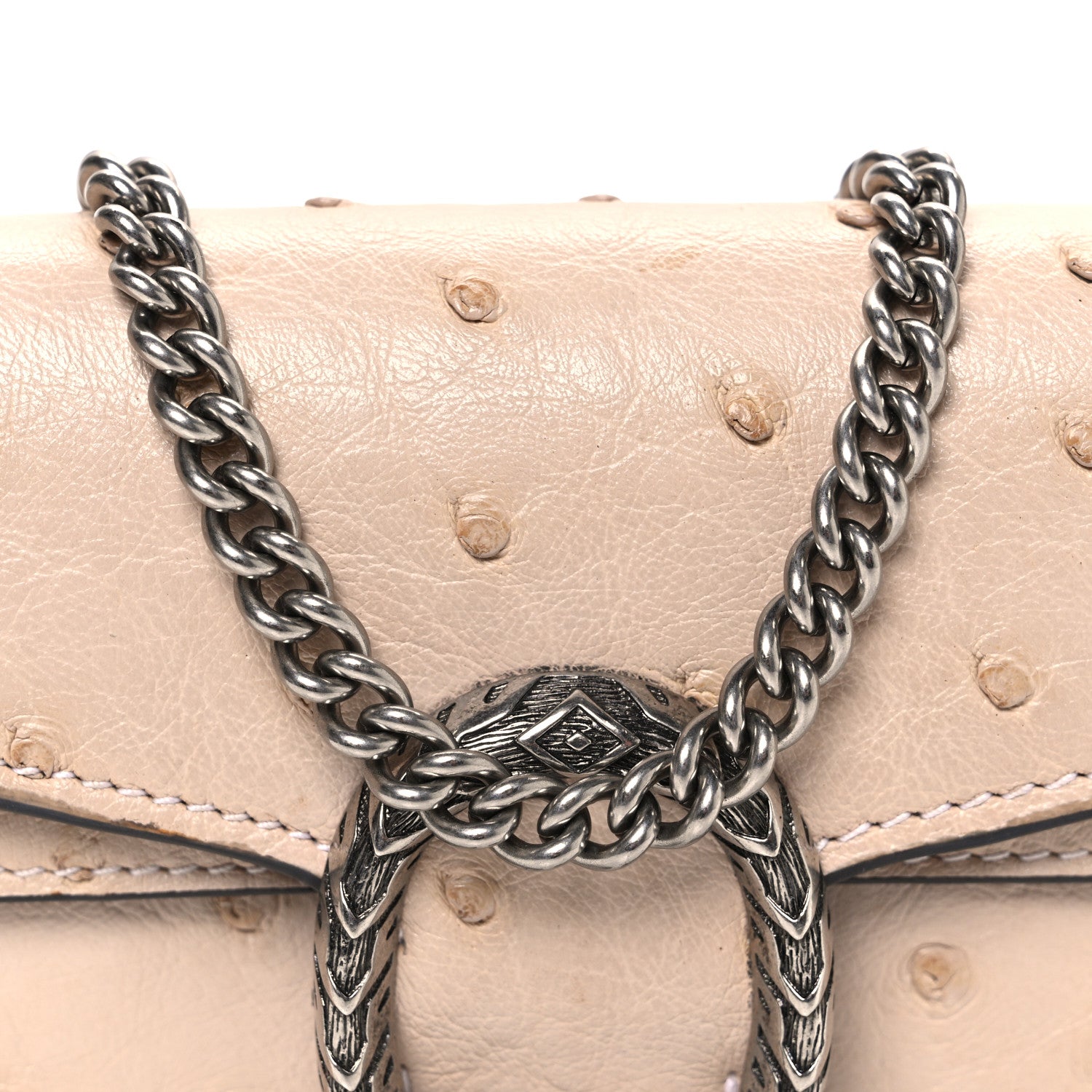 Gucci Ostrich Super Mini Dionysus Shoulder Bag Pink 7 of 9