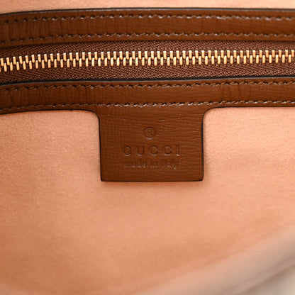Gucci GG Supreme Monogram Azalea Calfskin Web Small Jackie 1961 Hobo Beige Ebony Brown Sugar 6 of 13