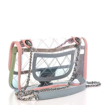 Chanel Lambskin PVC Quilted Mini Coco Splash Flap Blue Green 4 of 10