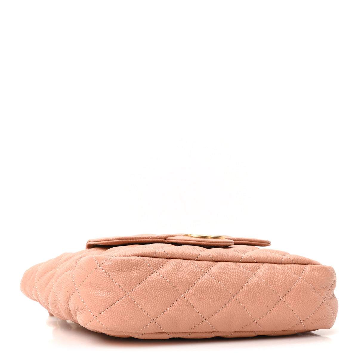 Chanel Caviar Quilted Small Wavy CC Hobo Coral 4 of 10