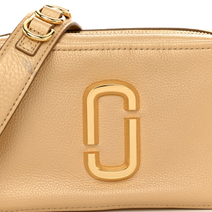 Marc Jacobs Pearlized Supple Natural Grain Calfskin The Softshot 21 Bag Gold 8 of 11