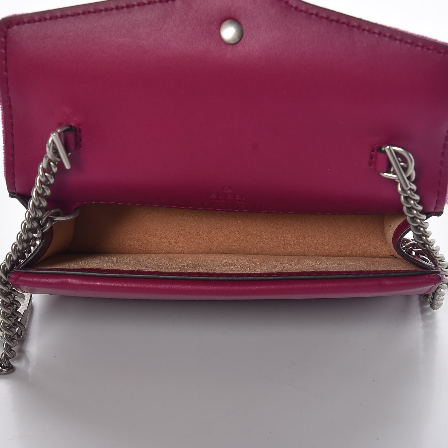 Gucci Velvet Super Mini Dionysus Shoulder Bag Fuchsia Violet Cyclamen 5 of 6