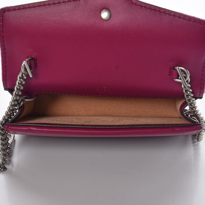 Gucci Velvet Super Mini Dionysus Shoulder Bag Fuchsia Violet Cyclamen 5 of 6
