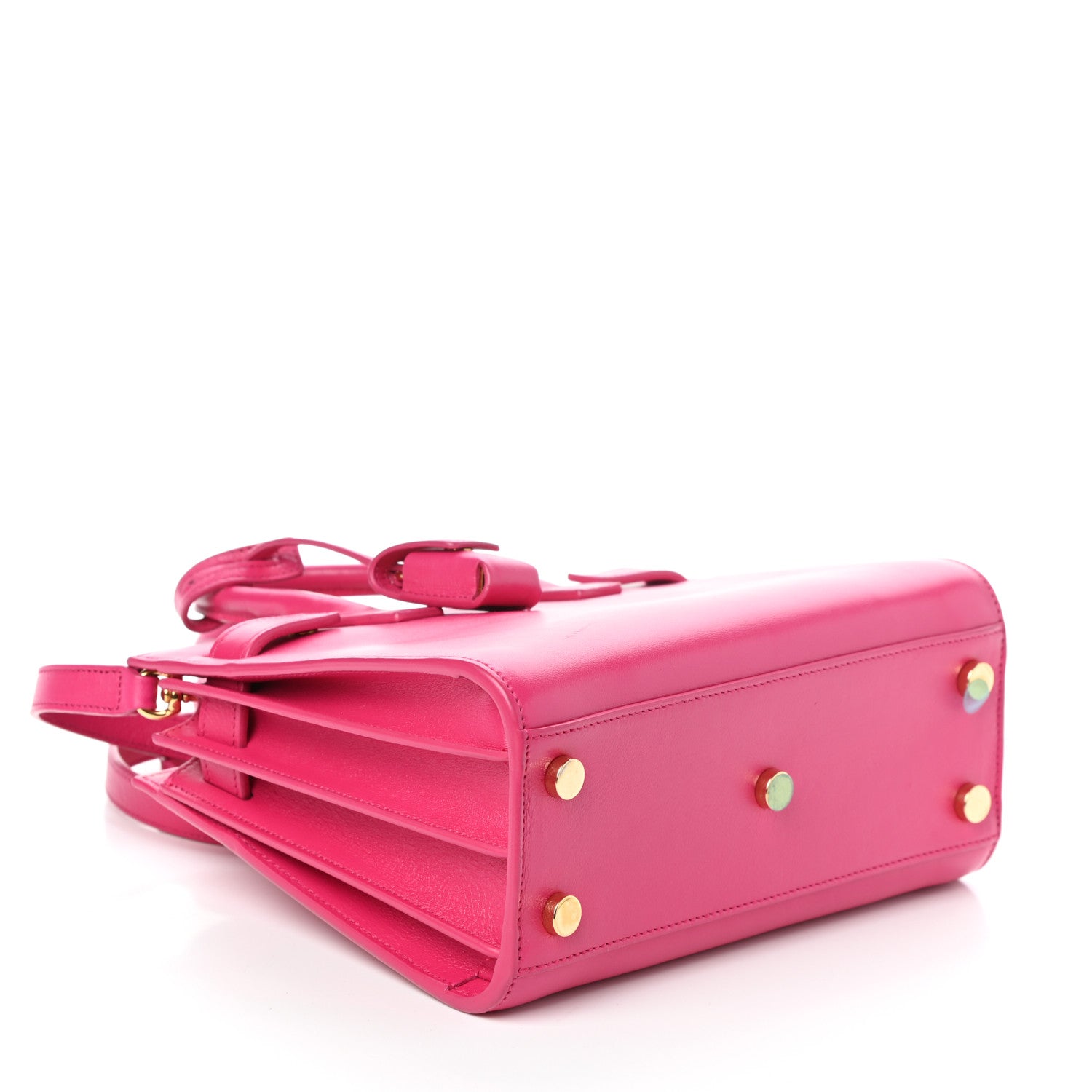 Saint Laurent Calfskin Nano Sac De Jour Lipstick Fuchsia 4 of 11