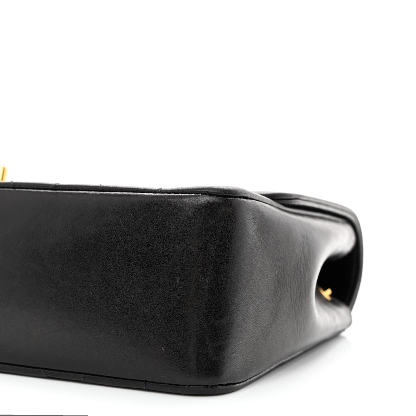 Lambskin Quilted Medium Single Flap Black