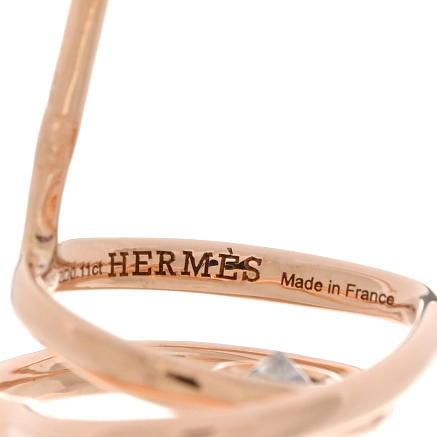 18K Rose Gold Diamond TPM Vertige Coeur Earrings
