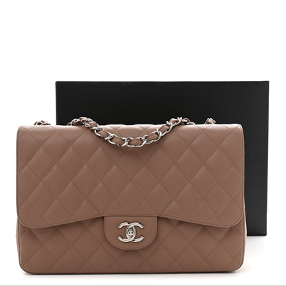 Chanel Caviar Quilted Jumbo Single Flap Brown 10 of 10