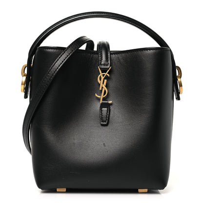 Saint Laurent Shiny Calfskin Le 37 Mini Bucket Bag Black 1 of 10