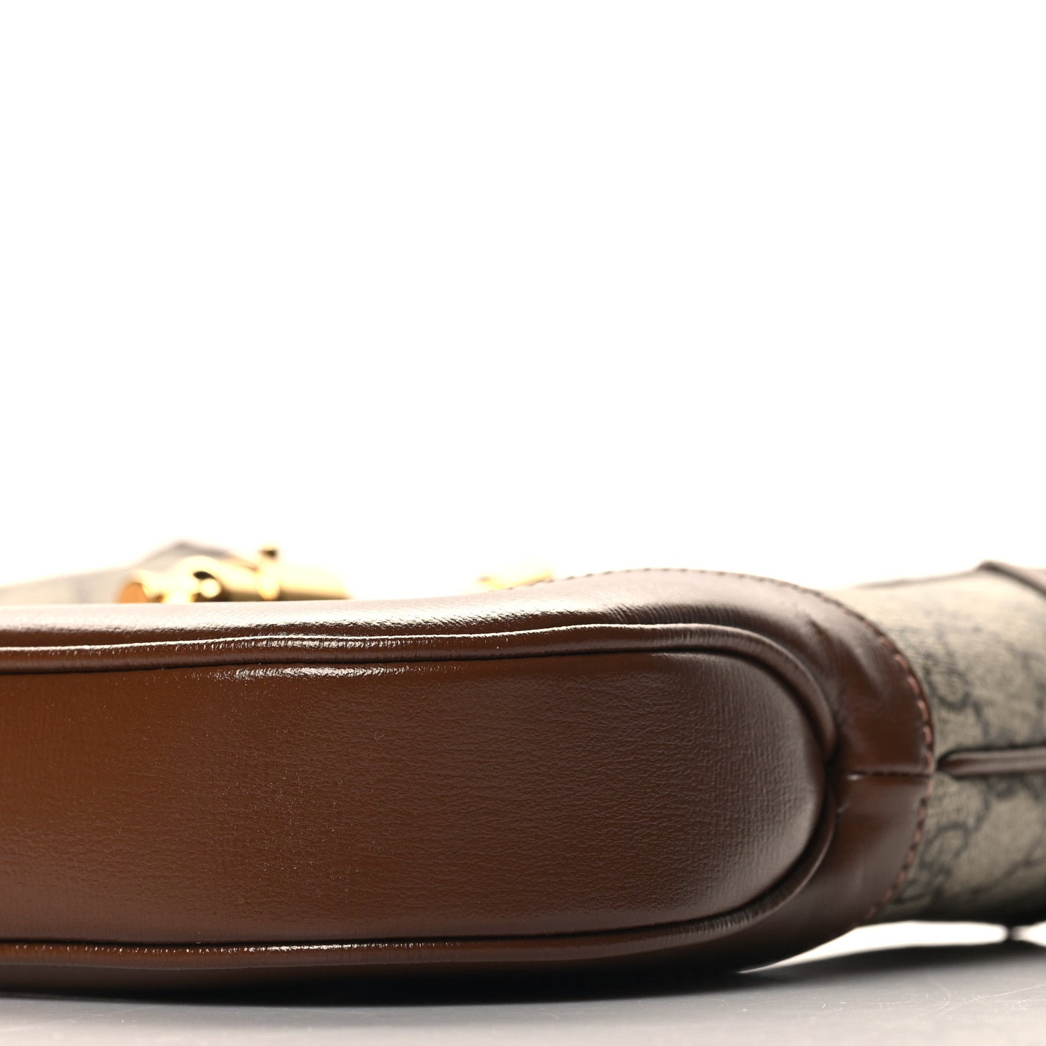 Gucci GG Supreme Monogram Azalea Calfskin Web Small Jackie 1961 Hobo Beige Ebony Brown Sugar 10 of 10
