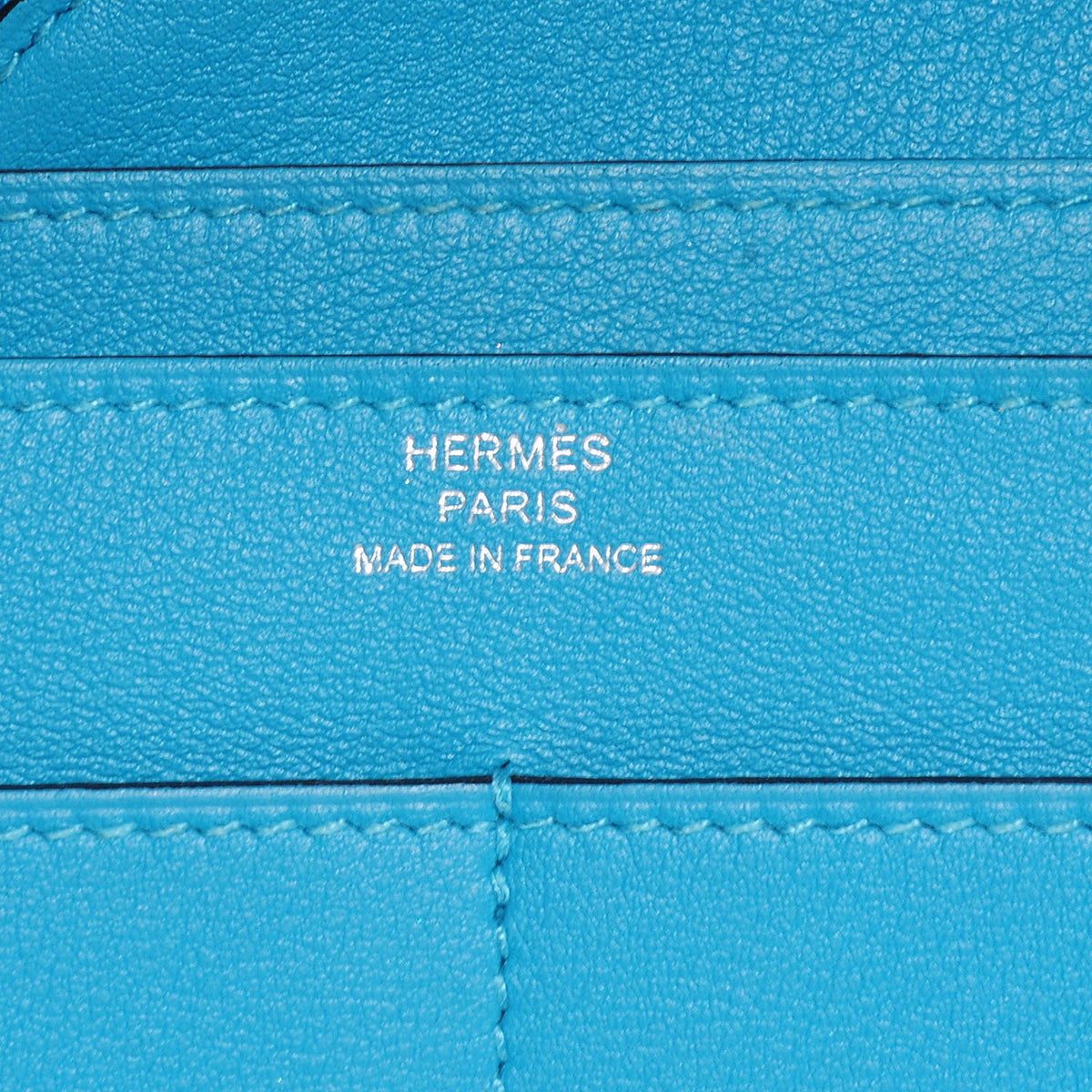 Hermes Swift Calfskin Dogon Wallet Turquoise 7 of 8