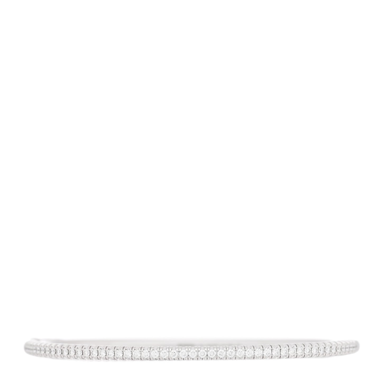 18K White Gold Diamond Etincelle de Cartier Bangle Bracelet 17