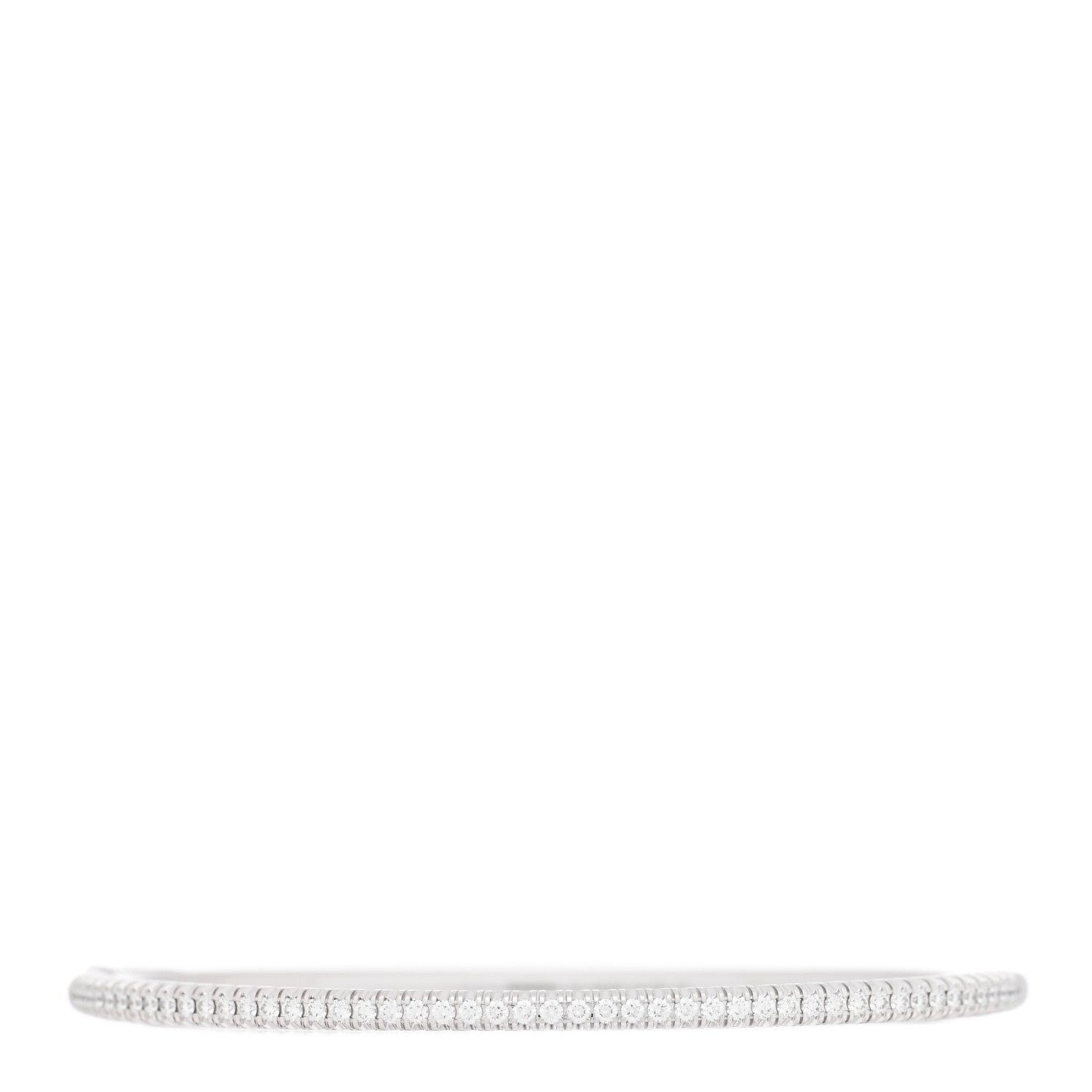 Cartier 18K White Gold Diamond Etincelle de Cartier Bangle Bracelet 17 1 of 4