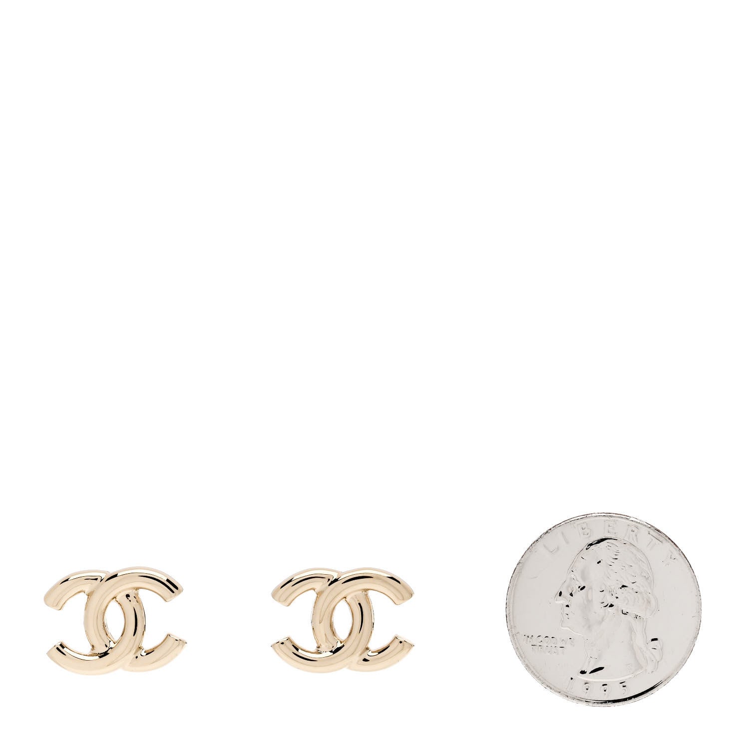 Chanel Metal CC Earrings Gold 2 of 5