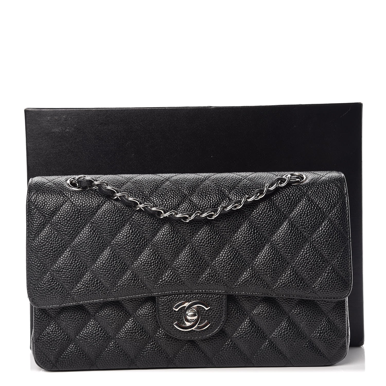 Chanel Caviar Quilted Medium Double Flap Black 10 of 10