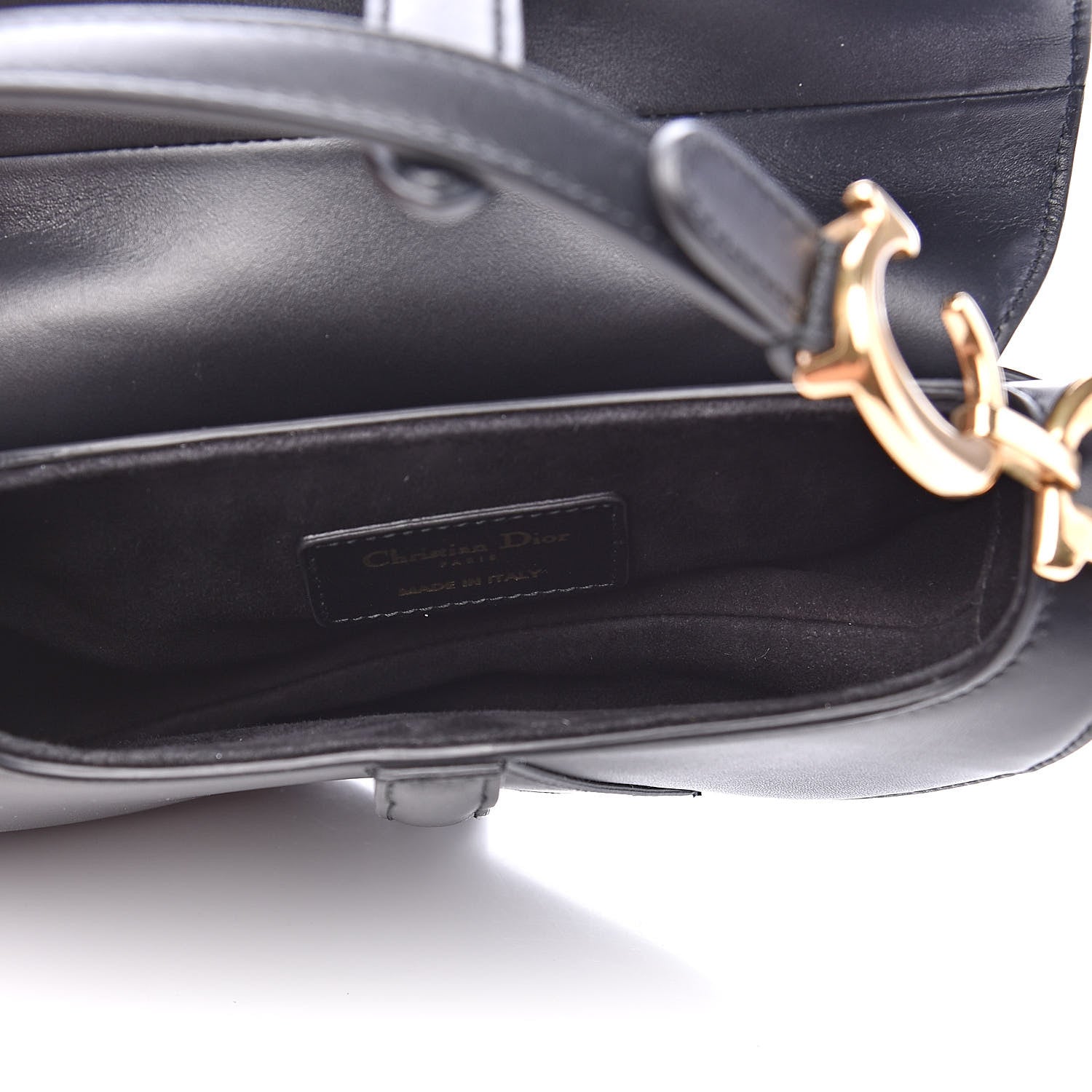 Christian Dior Calfskin Mini Saddle Bag Black 5 of 10