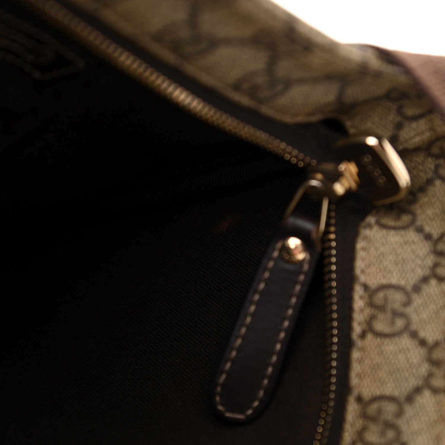 Gucci GG Supreme Monogram Medium Flat Messenger Bag Dark Brown 11 of 12