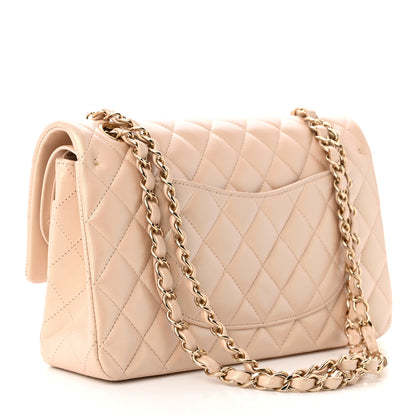 Chanel Iridescent Calfskin Quilted Medium Double Flap Beige 3 of 12