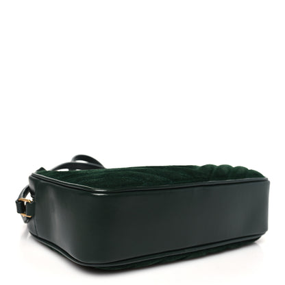 Saint Laurent Suede Calfskin Monogram Lou Camera Bag Vert Fonce 4 of 12