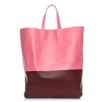 Celine Smooth Lambskin Vertical Bi-Cabas Pink Rust 1 of 8