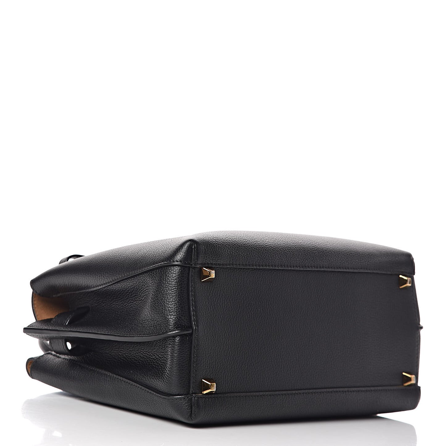 Grained Calfskin Medium Milla Tote Black