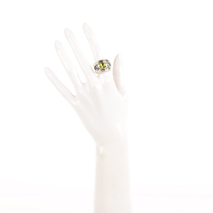 David Yurman Sterling Silver 14K Yellow Gold Amethyst Peridot Renaissance Ring 52 6 2 of 5