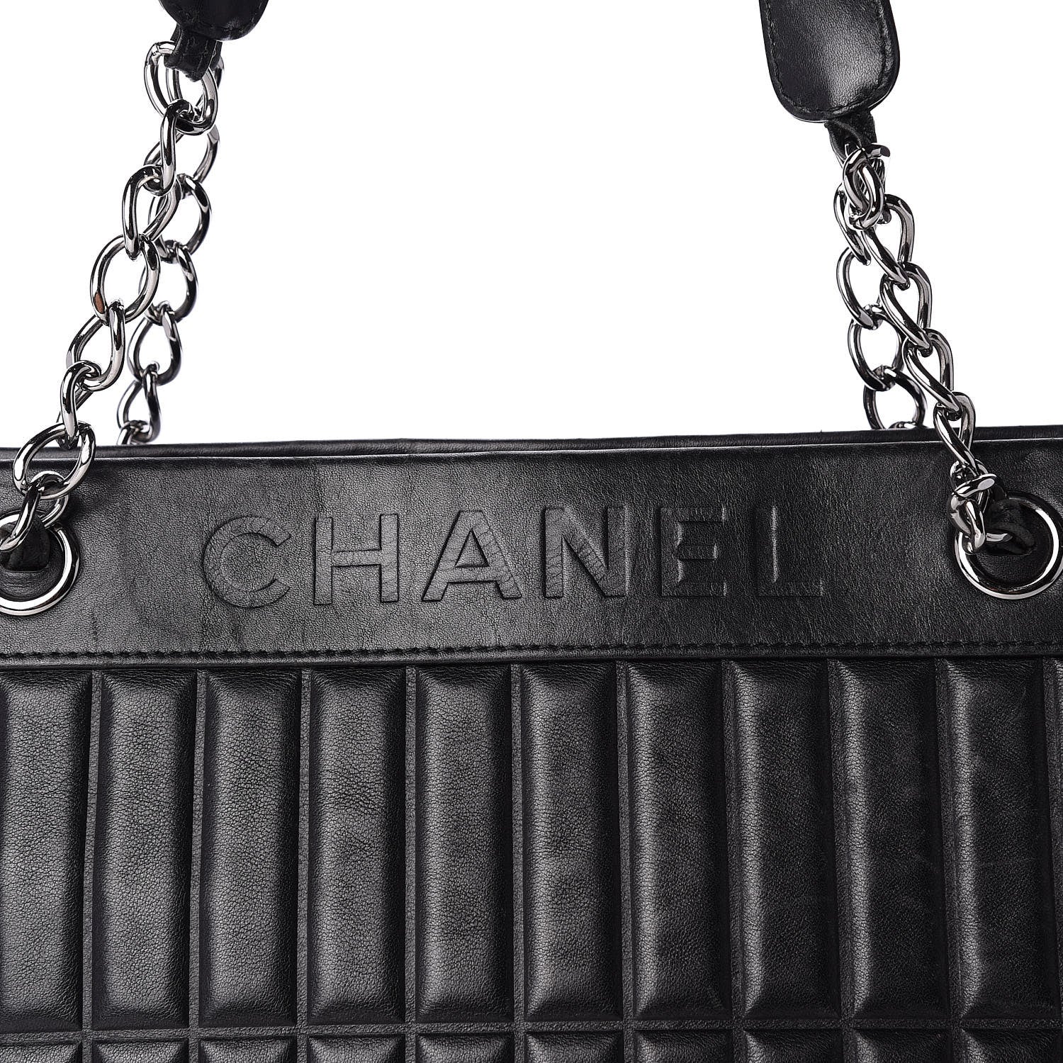 Chanel Calfskin Vertical Quilted Lax Shoulder Bag Black 16 of 16