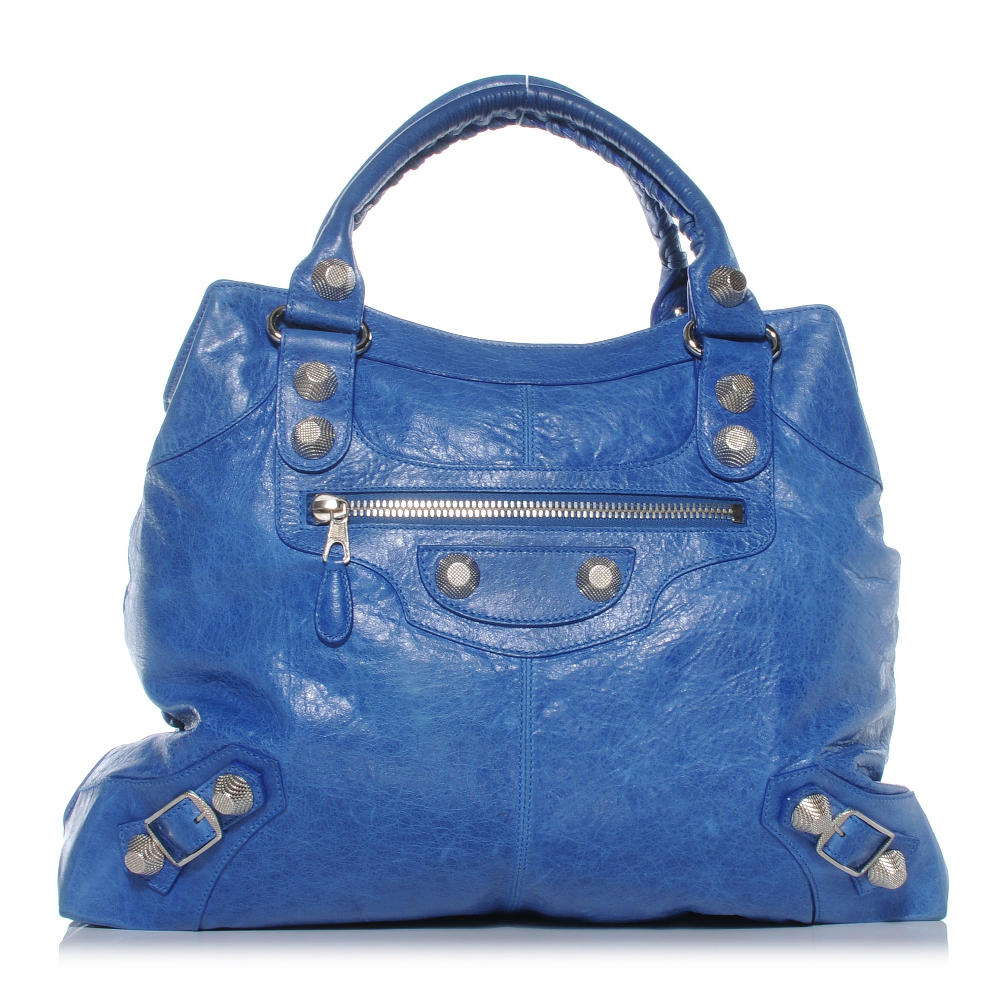 Balenciaga Agneau Giant 21 Silver Hardware Brief Electric Bleu 1 of 6