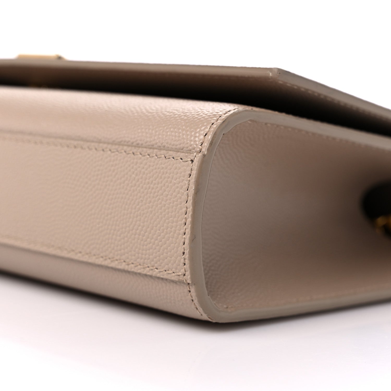 Saint Laurent Grain De Poudre Medium Monogram Kate Satchel Dark Beige 9 of 10