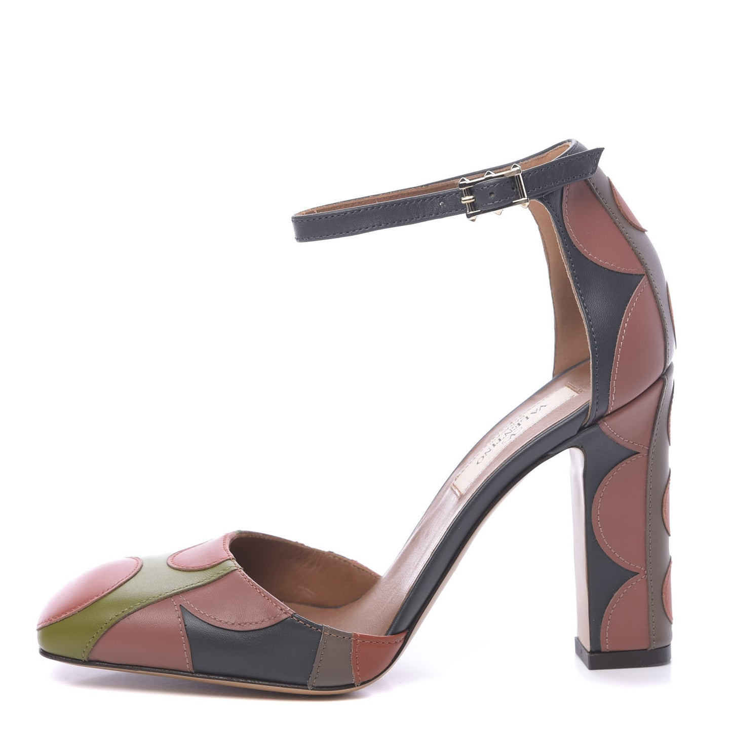 Calfskin Carmen Mary Jane 100mm Pumps 35.5 Multicolor