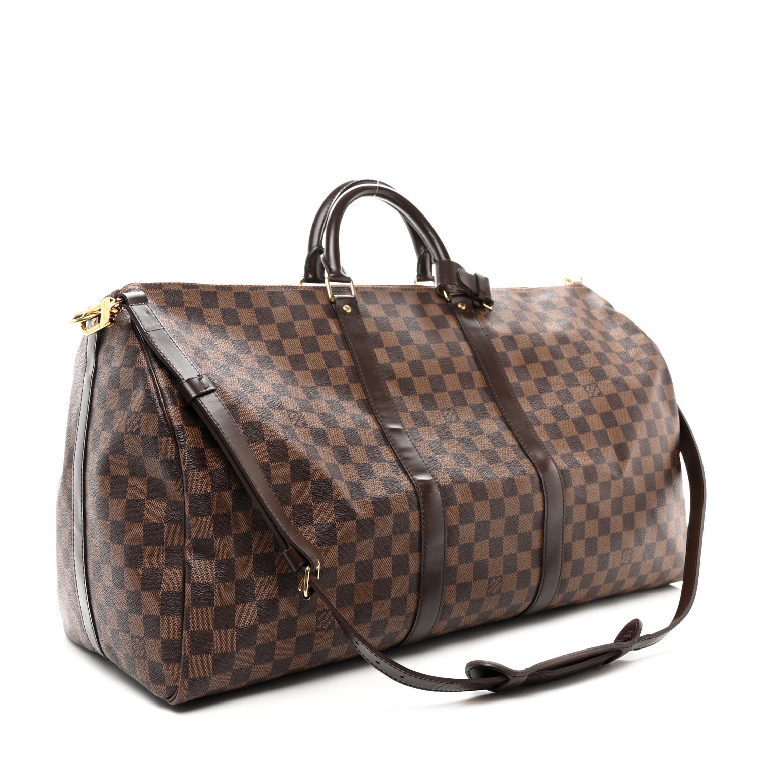 Louis Vuitton Damier Ebene Keepall Bandouliere 55 2 of 12