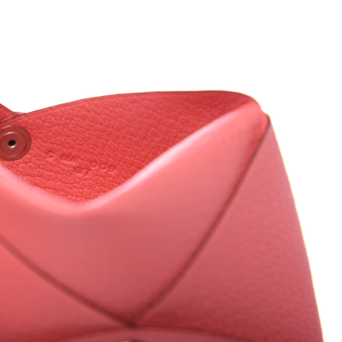 Chevre Mysore Calvi Card Case Rose Ete