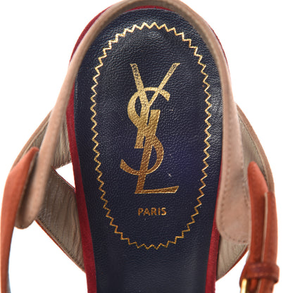 Saint Laurent Suede Tribute 105 Platform Sandals 40 Multicolor 7 of 12