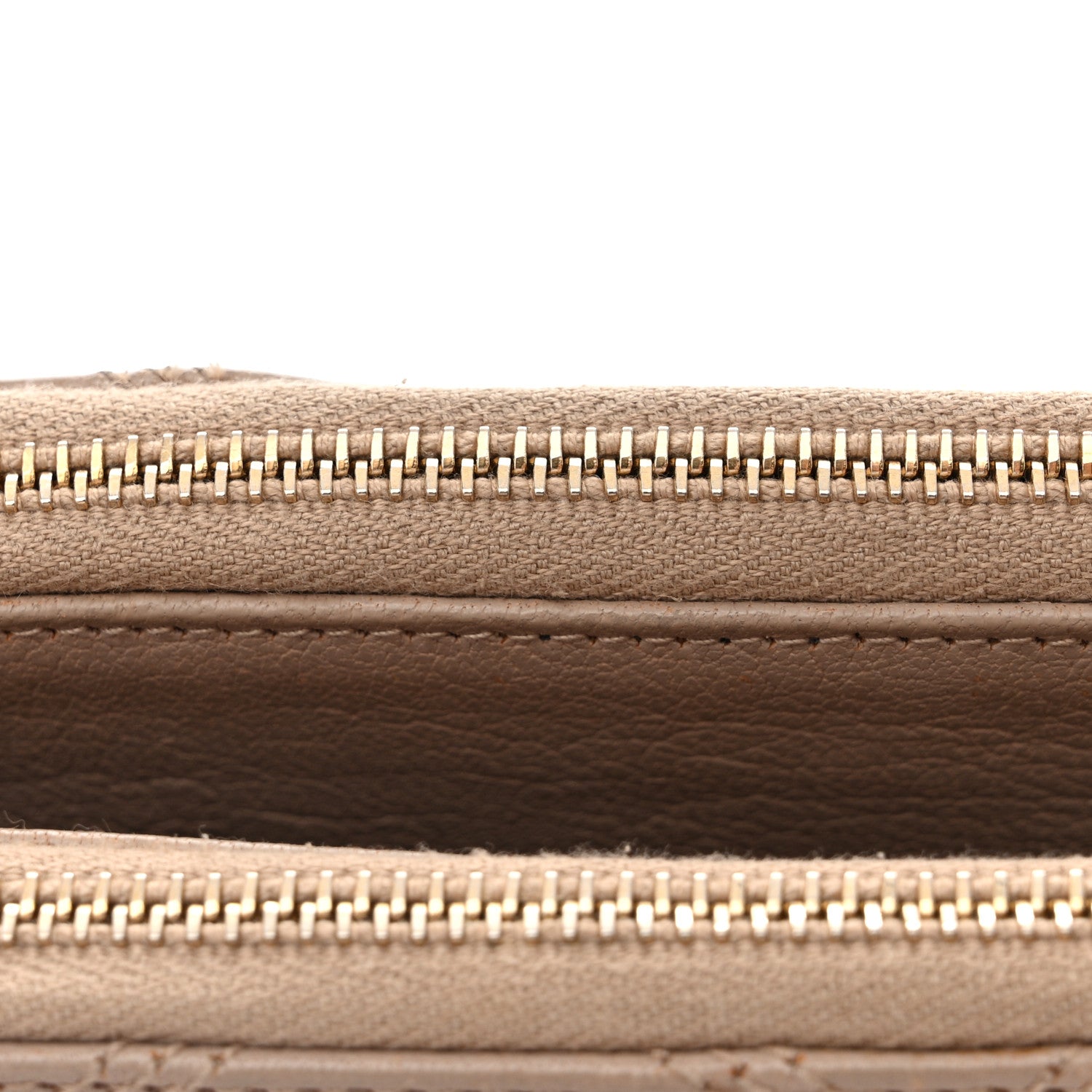 Saint Laurent SAINT LAURENT Grained Lambskin Quilted Mini Becky Double Zip Bag Natural Tan 14 of 14