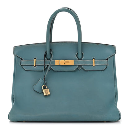 Hermes Gulliver Birkin 35 Blue Jean 1 of 17