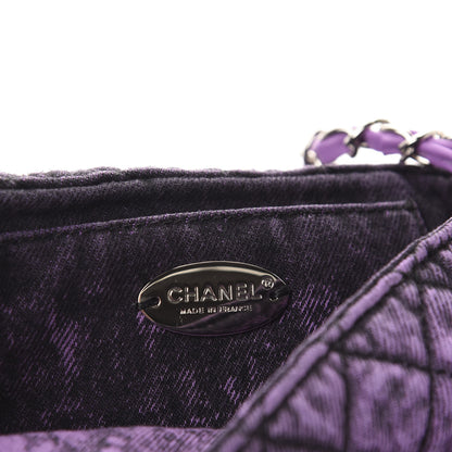 Chanel Washed Denim Quilted Small Denimpression Flap Violet Purple Black 8 of 11
