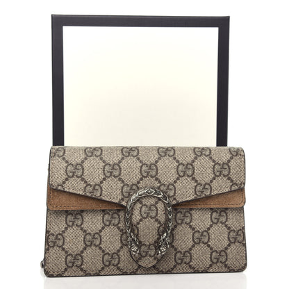 Gucci GG Supreme Monogram Super Mini Dionysus Shoulder Bag Taupe 10 of 10