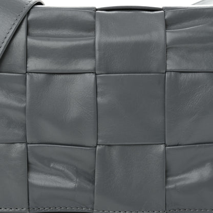 Bottega Veneta Paper Calfskin Maxi Intreccio Small Cassette Crossbody Bag Thunder 8 of 11