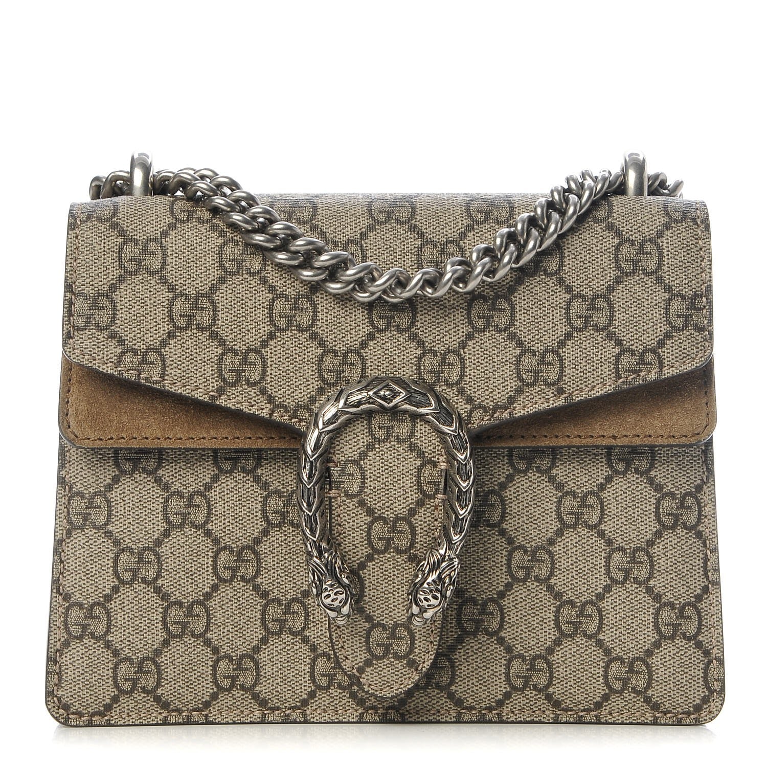 Gucci GG Supreme Monogram Mini Dionysus Shoulder Bag Taupe 1 of 7