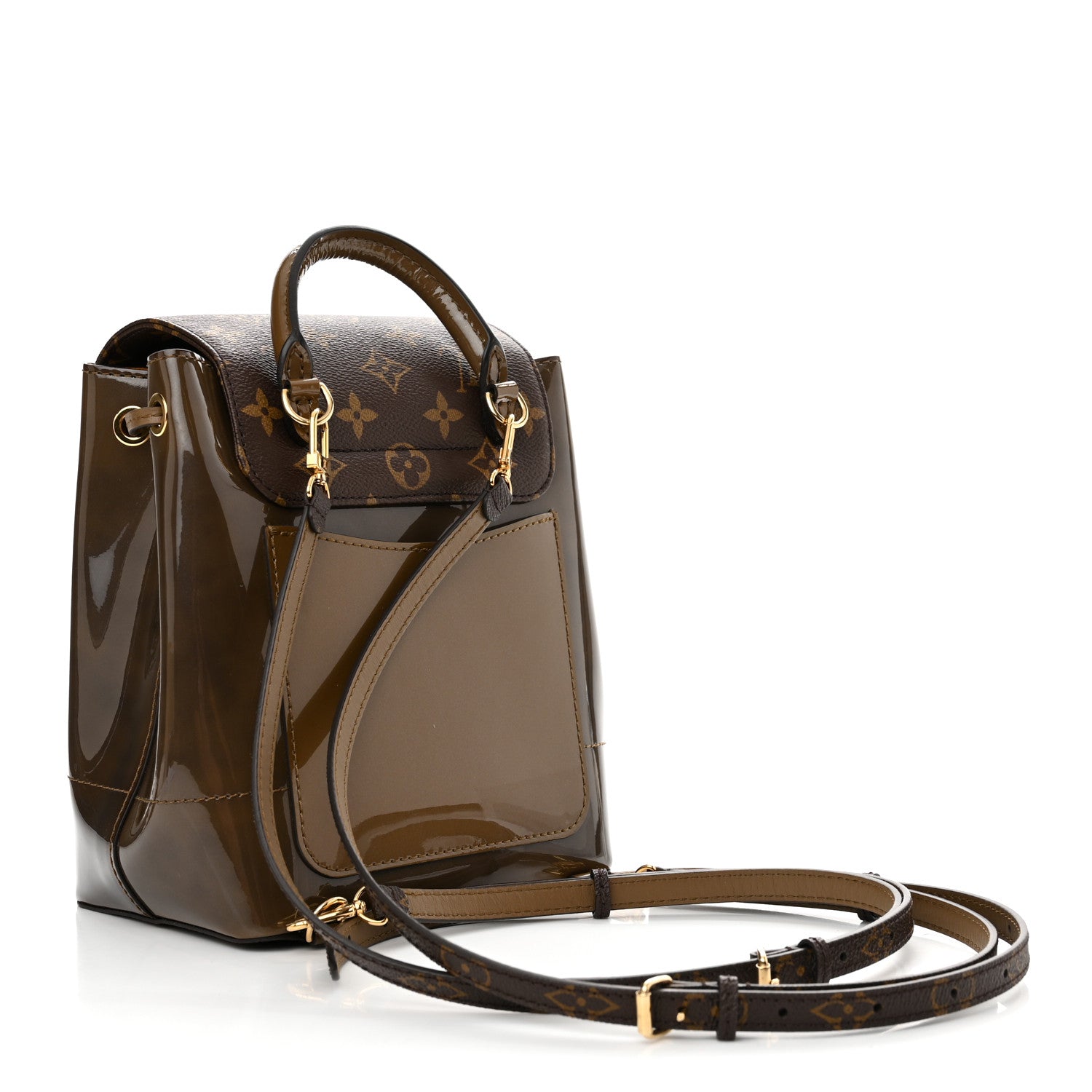 Louis Vuitton Patent Monogram Hot Springs Backpack Vert Bronze 3 of 9