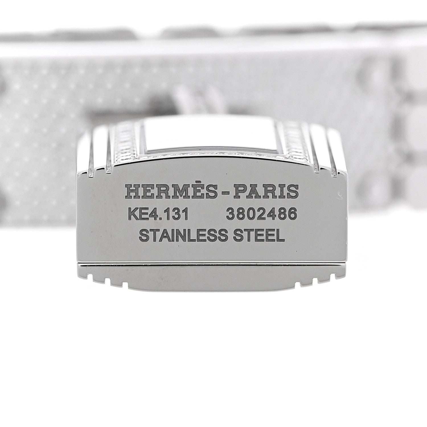 Hermes Stainless Steel Diamond Pave 16mm Kelly Quartz Watch 4 of 6