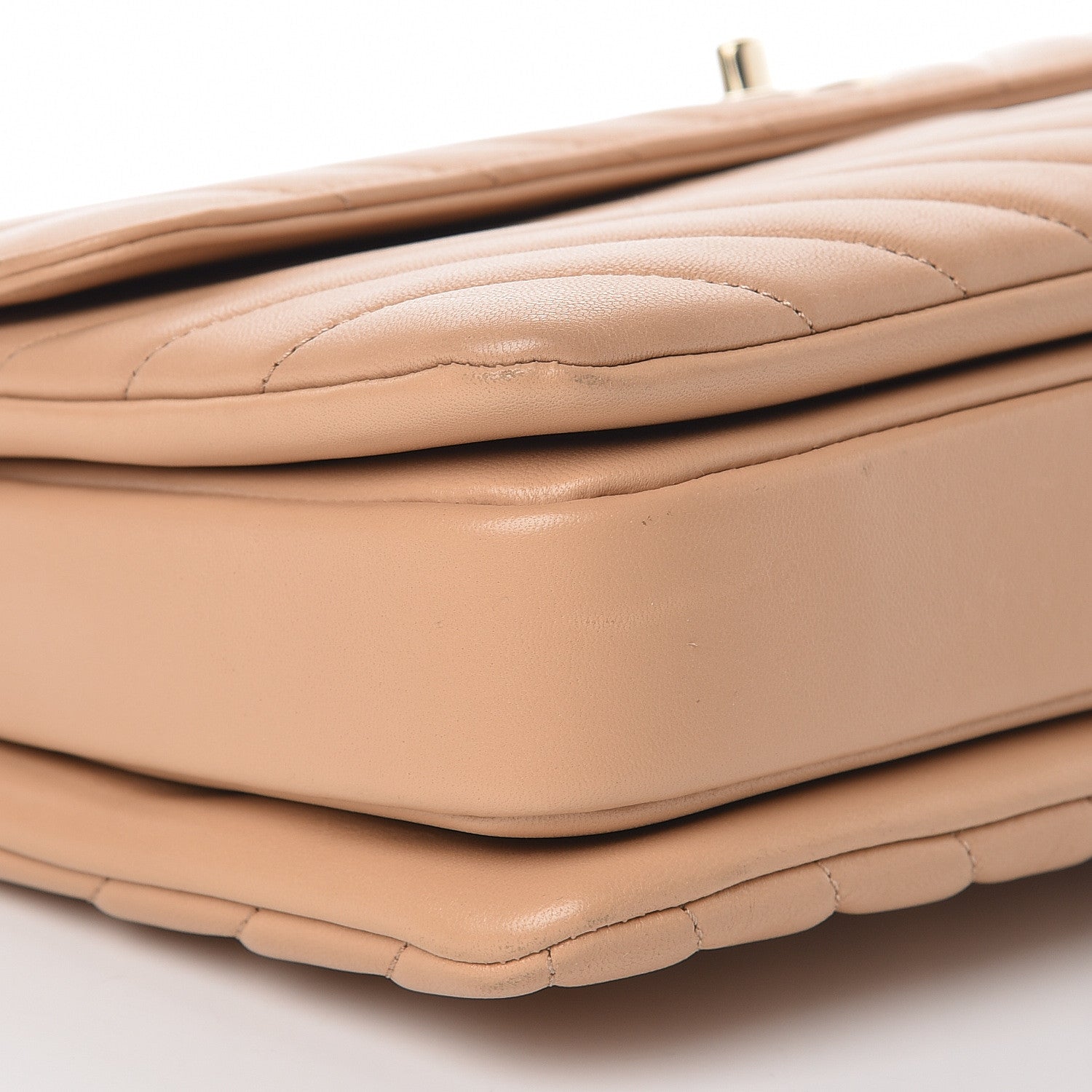 Chanel Lambskin Chevron Quilted Medium Trendy CC Dual Handle Flap Bag Beige 6 of 10