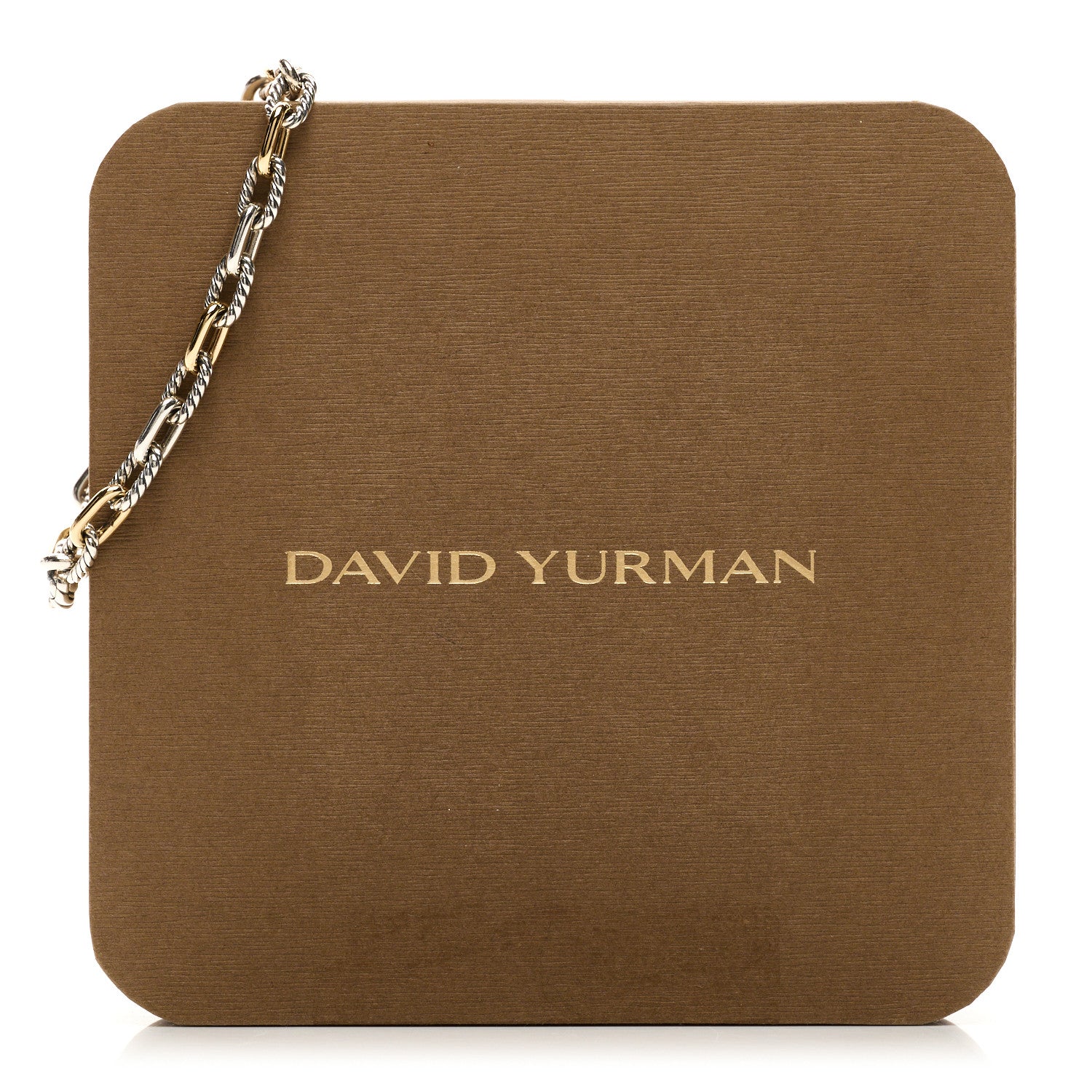 David Yurman Sterling Silver 18K Yellow Gold 5.5mm DY Madison Link Chain Bracelet 6 of 6