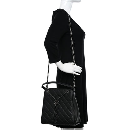 Chanel Caviar Quilted Medium CC Bucket Bag Black 2 of 13