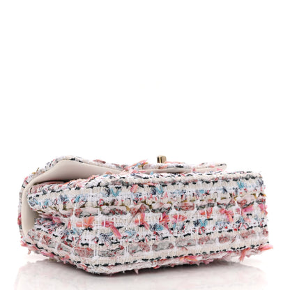 Chanel Tweed Quilted Mini Rectangular Flap Ecru Pink Blue Green 5 of 11