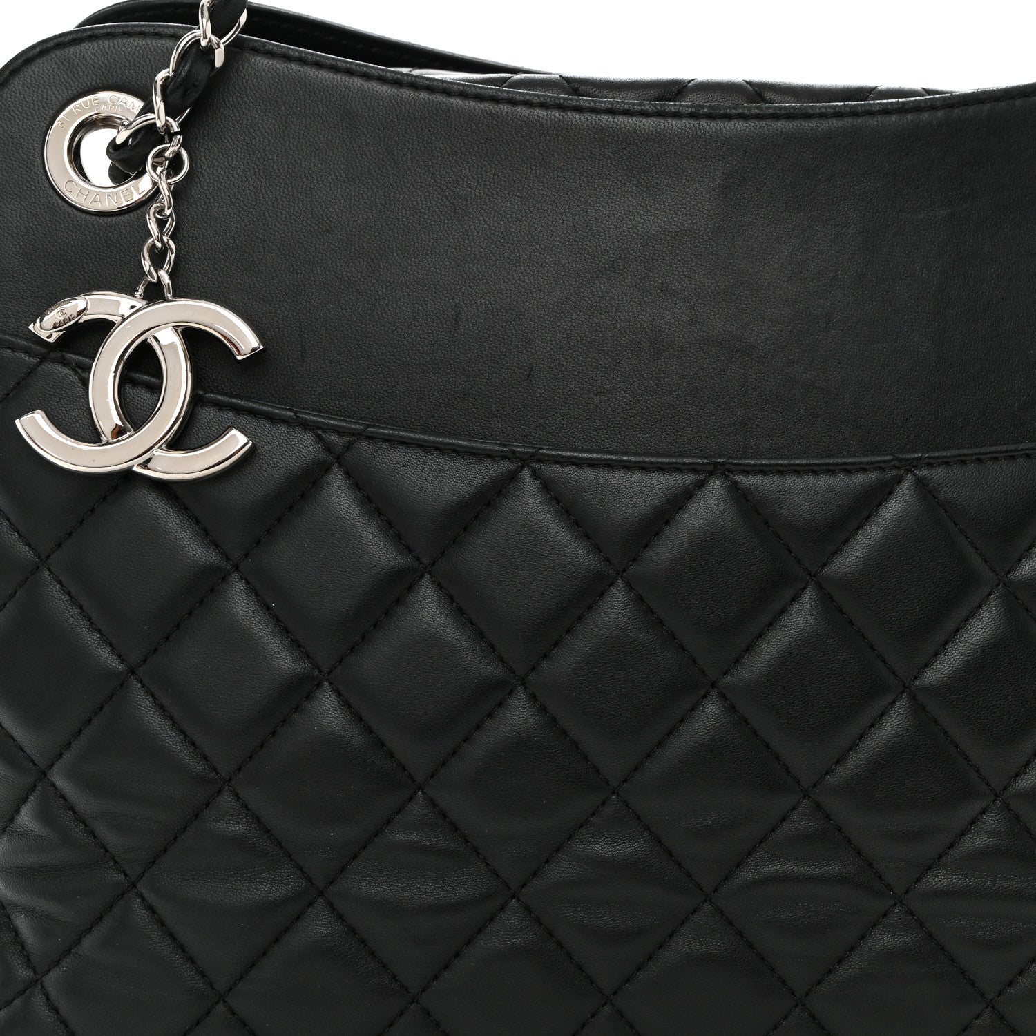 Chanel Lambskin Quilted Chanel 7 Tote Black 10 of 21