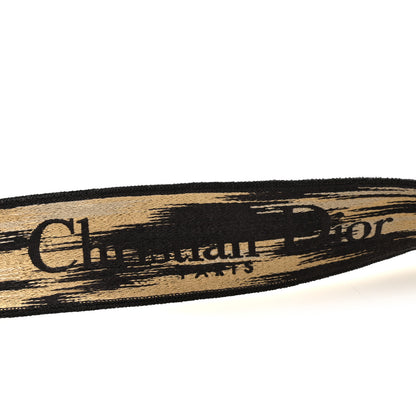 Christian Dior Canvas Mizza Embroidered Leopard Shoulder Strap Beige Black 3 of 6