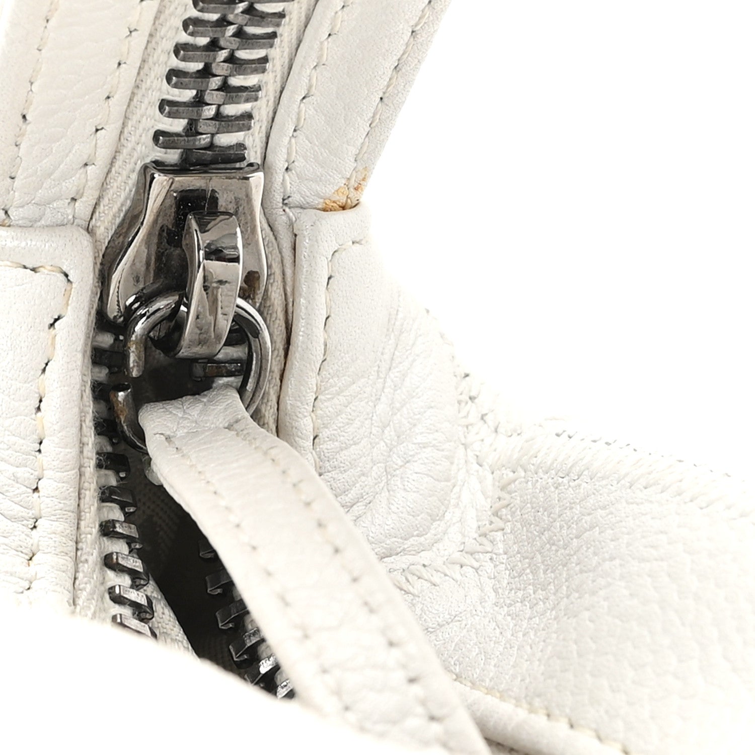 Chanel Caviar Square Stitched Bag White 13 of 14