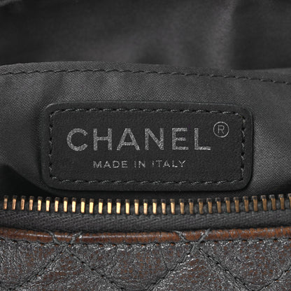 Chanel Metallic Goatskin Quilted Banane Waist Bag Fanny Pack Silver 6 of 8