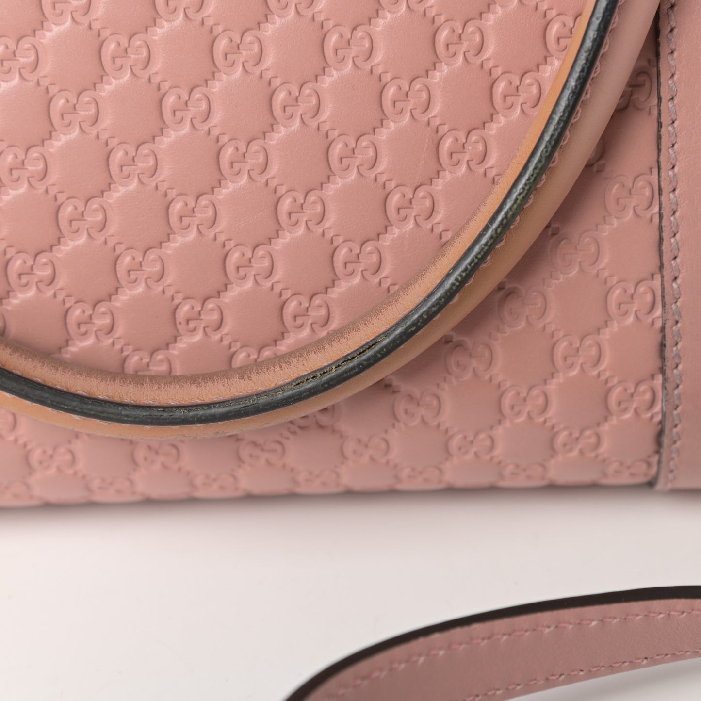 Soft Microguccissima Small Zippered Satchel Soft Pink